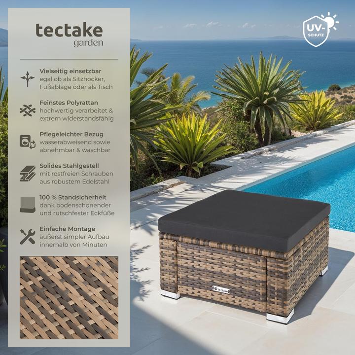 Immagine prodotto tectake Pouf in rattan