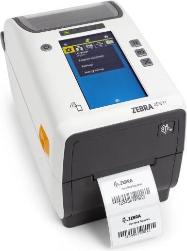 Image du produit Zebra ZD611T-HC, 8 points(203dpi), Disp. (couleur),BT (BLE), blanc,Transfert thermique (203 dpi)