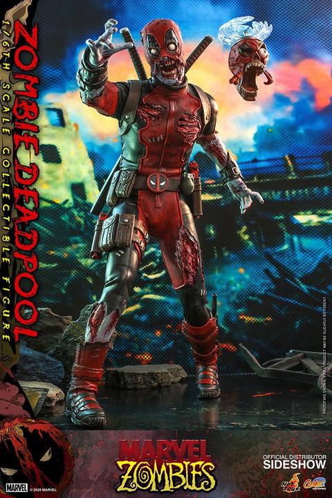 Actual product image Hot Toys Marvel Zombies "Zombie Deadpool" Comic Masterpiece Action Figure