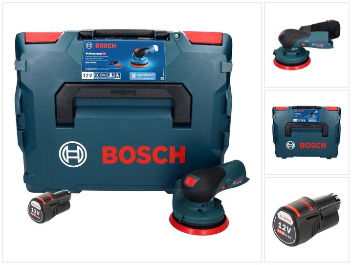 Productafbeelding Bosch Professional Bosch GEX 12V-125 Professionele accu-hoekschuurmachine 12 V 125 mm Brushless + 1x oplaadbare accu (Excentrische schuurmachine)