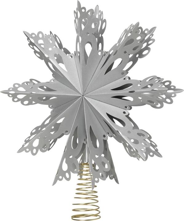 Actual product image Broste Copenhagen CHRISTMAS STAR tree topper silver 30 cm (1 -part)