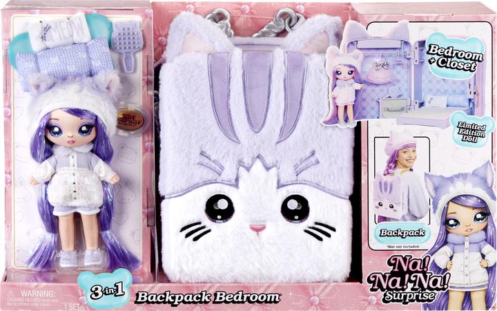 Image du produit MGA Na. Na. Na. Surprise 3-in-1 Backpack Bedroom Series 3 Playsett- Lavender Kitty