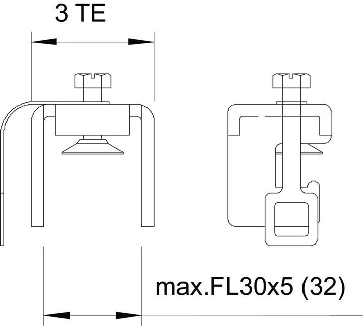 Actual product image OBO Bettermann 1801 RK30 Terminal block for equipotential bonding rail 5015731