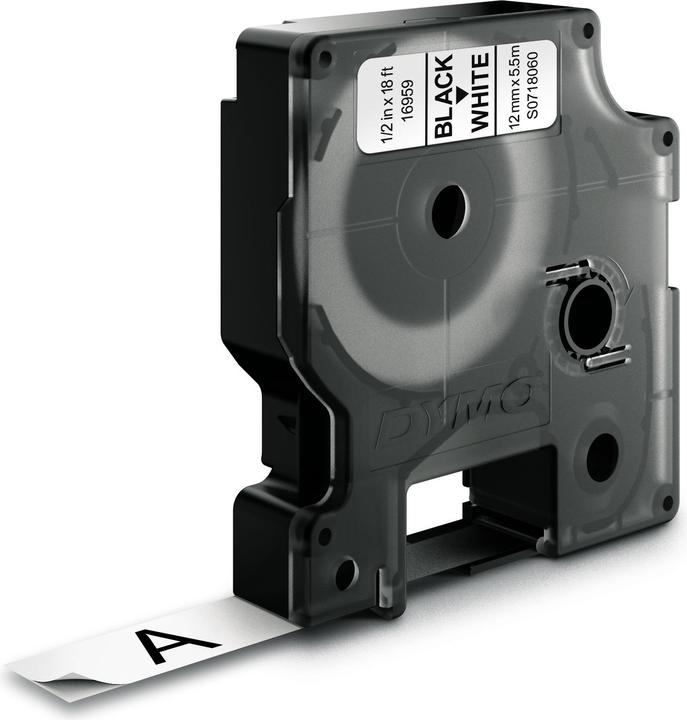 Image du produit Dymo S0718060 Sangle permanente en polyester (1.20 cm, Noir, Blanc)