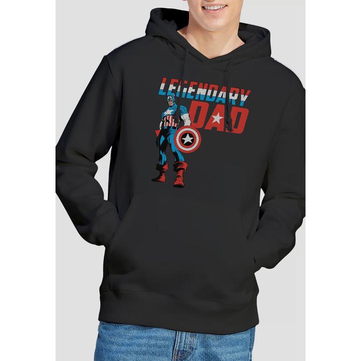 Immagine prodotto Captain America Legendary Dad Felpa con Cappuccio Uomo (S)