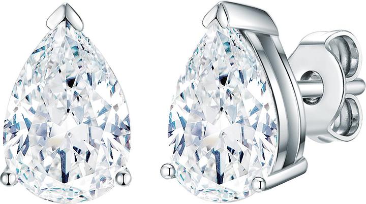 Lulu & Jane Damen Tropfen Messing verziert mit Kristallen von Swarovski® silber - 29181 (Messing)
