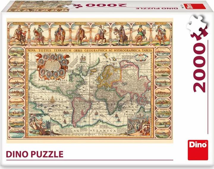 Produktbild Dino Puzzle Historische Weltkarte 2000 Teile (2000 Teile)