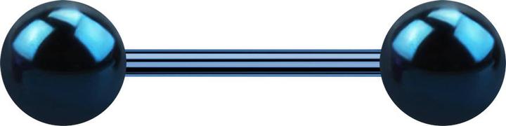 Image du produit Star Piercing Micro Barbell bleu foncé avec deux boules (Acier chirurgical 316L, sans laiton)