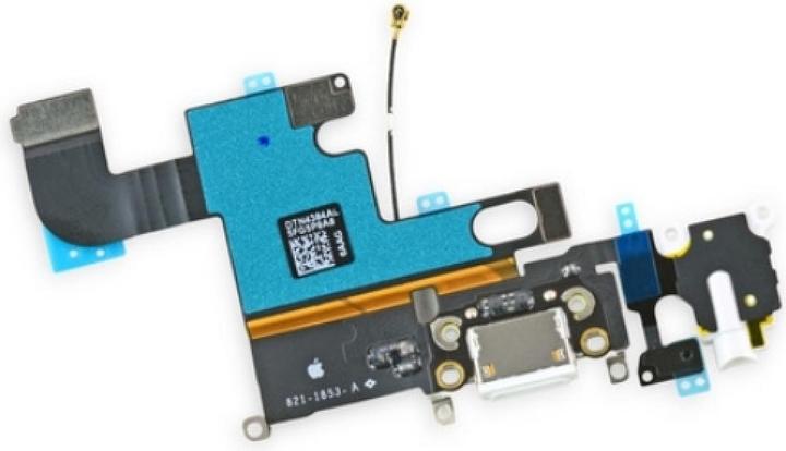 Image du produit Foxconn iPhone 6 Lightning Dock Connector Audio Flex Microphone blanc (iPhone 6)