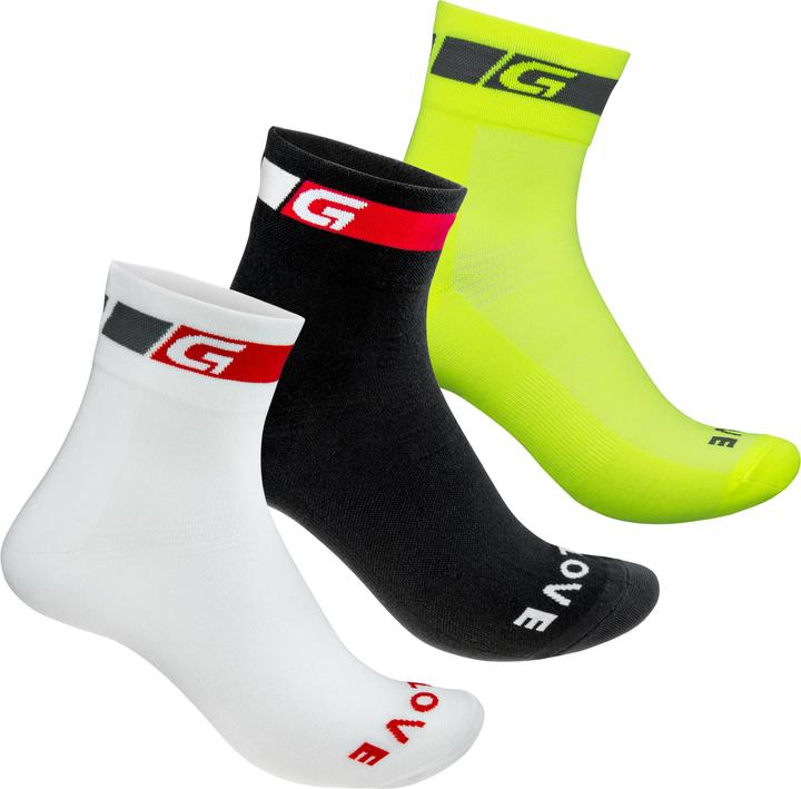 Produktbild GripGrab Tricolore Regular Cut Socks Bundle (M)