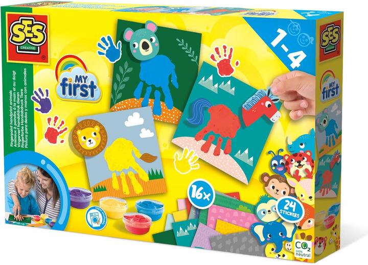 Actual product image Ses My First - finger paint handprint animals