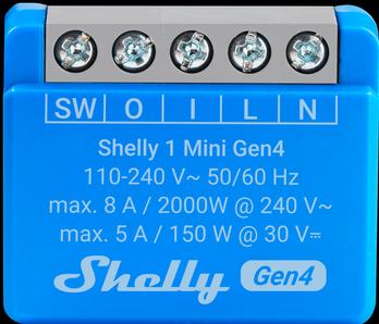 Actual product image Shelly 1 Mini Gen4 2-pack (Switch actuator)