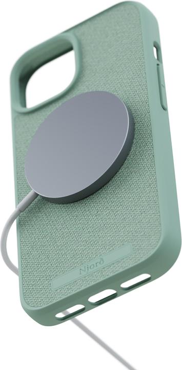 Image du produit Njord Étui rigide en tissu MagSafe Turquoise (Apple iPhone 15, Apple iPhone 13, Apple iPhone 14)