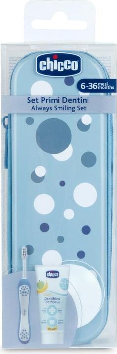 Chicco Oral Set BLUE POIS, mit Fluorid - 6m+ (1 x)