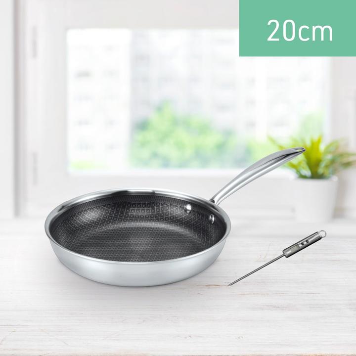 Produktbild Livington Titan Pan Frühstückspfanne (20 cm) (20 cm, Bratpfanne, Kochtopf, Stielkasserolle, Edelstahl)