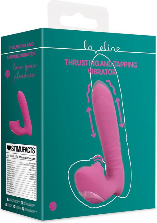 Image du produit Loveline Thrusting and Tapping Vibrator - Powerful Pink