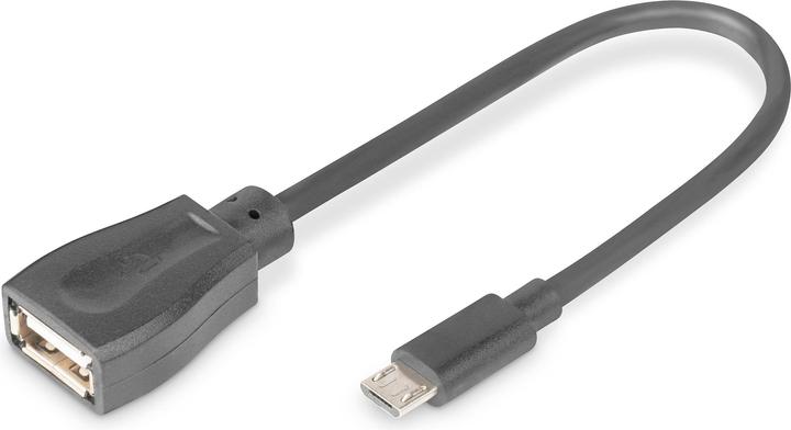 Digitus Câble d’adaptateur USB, OTG (0.20 m, USB 2.0)