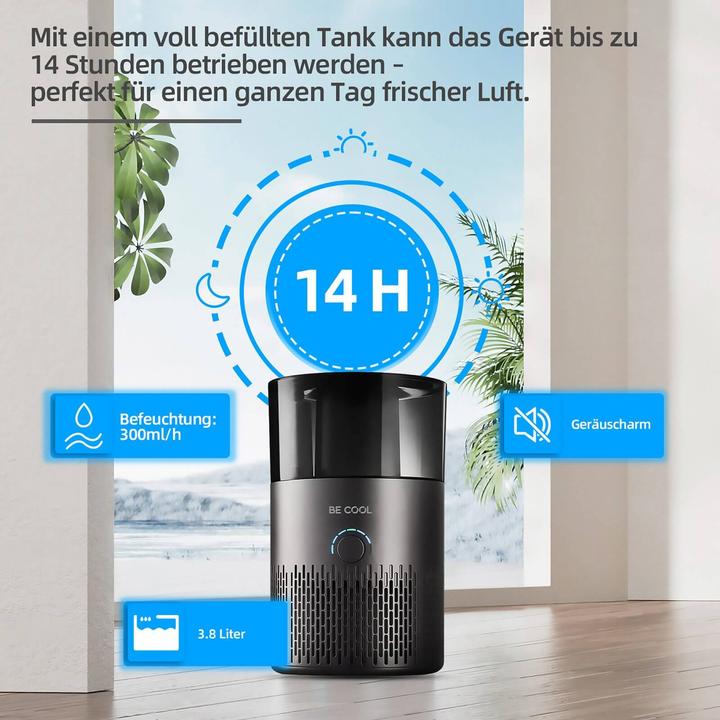Image du produit Be Cool BE COOL Humidificateur et purificateur d'air avec filtre Hepa 13 (50 m²)