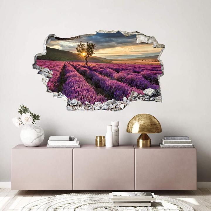 Image du produit Trenddeko 3D Fleur de lavande en Provence (32 x 60 cm)