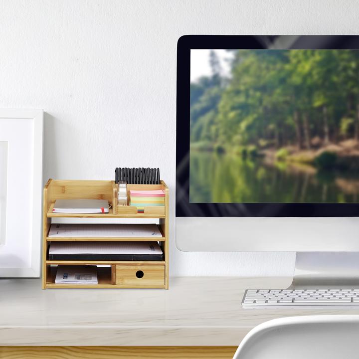 Actual product image Relaxdays Desk Organiser with Letter Tray (A4)