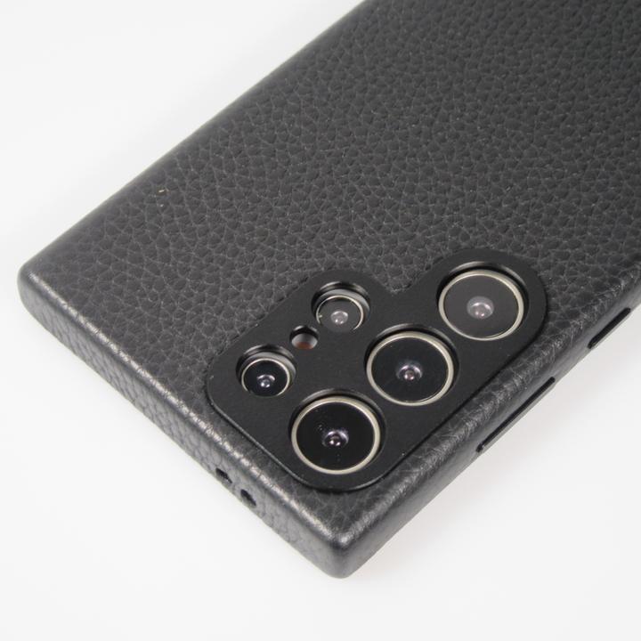 Produktbild PhoneLook Hülle Vollständig genarbtes Luxuskalbsleder mit Metallknöpfen und MagSafe (Samsung Galaxy S24 Ultra)
