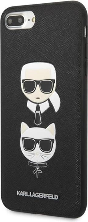 Produktbild Karl Lagerfeld KLHCI8LSAKICKCBK iPhone 7 Plus / 8 Plus czarny/black hardcase Saffiano Karl&Choupette (Apple iPhone 7 Plus)