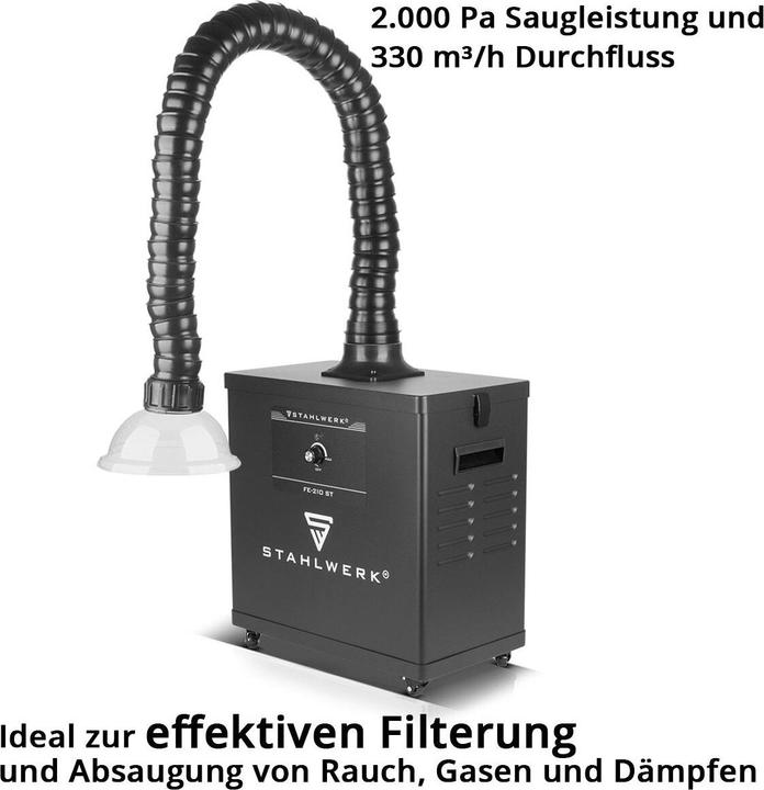 Actual product image Stahlwerk Fume extraction unit FE-210 ST with triple filter and 210 W extraction system (Extraction system)
