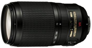 Actual product image Nikon AF-S 70-300mm, f/4.5-5.6G VR (Nikon F, full size)