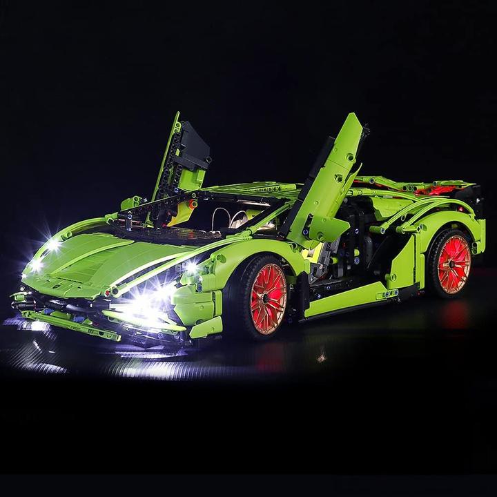 Image du produit BrickBling Kit d'éclairage à LED pour LEGO Lamborghini Sián FKP 37 (42115), télécommande incluse