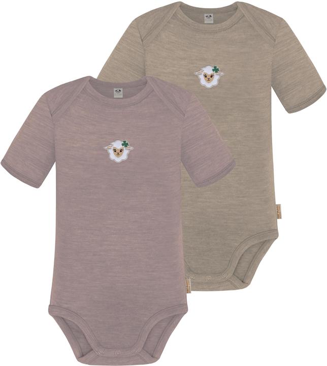 Produktbild Normani 2er Set Baby Merino Body Kurzarm „Tauranga" - 9293 (98)
