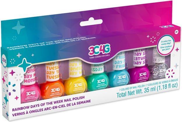 Make it Real Rainbow Days of the week Nail Polish, 7 pcs (Farblack)