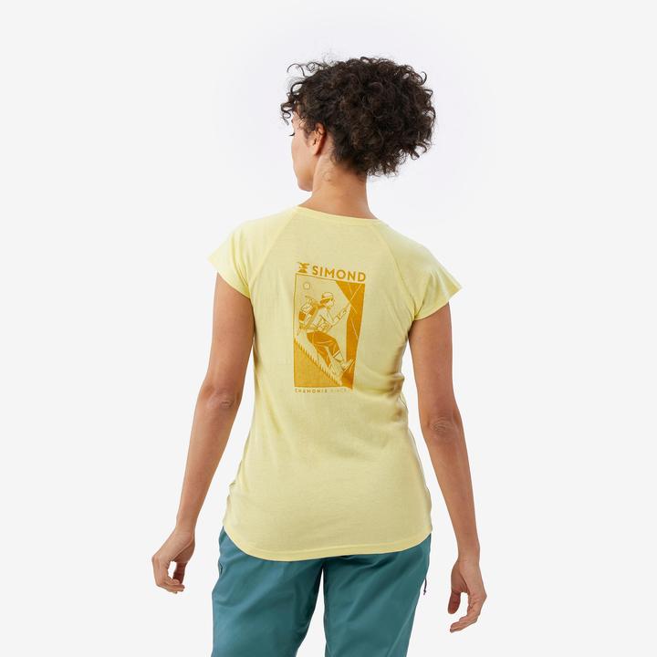 Produktbild Simond Kletter-T-Shirt Damen stretch - Vertika gelb by Montse Galbany (L)