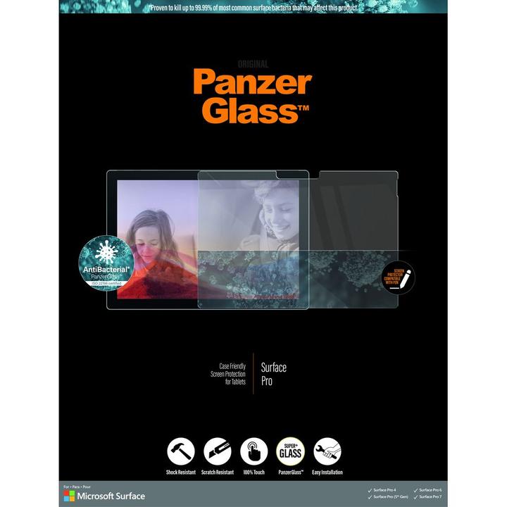 Actual product image PanzerGlass Surface Pro Display Protector (1 Piece, Surface Pro, Microsoft Surface Pro 4)