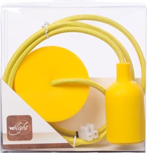Image du produit Vellight Suspension Design Avec Câble Textile - Jaune (E27)