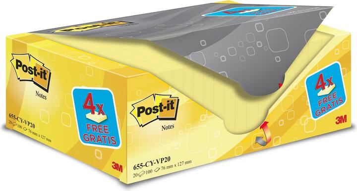 Post-it Haftnotzien 16 + 4 (76 x 127 mm)