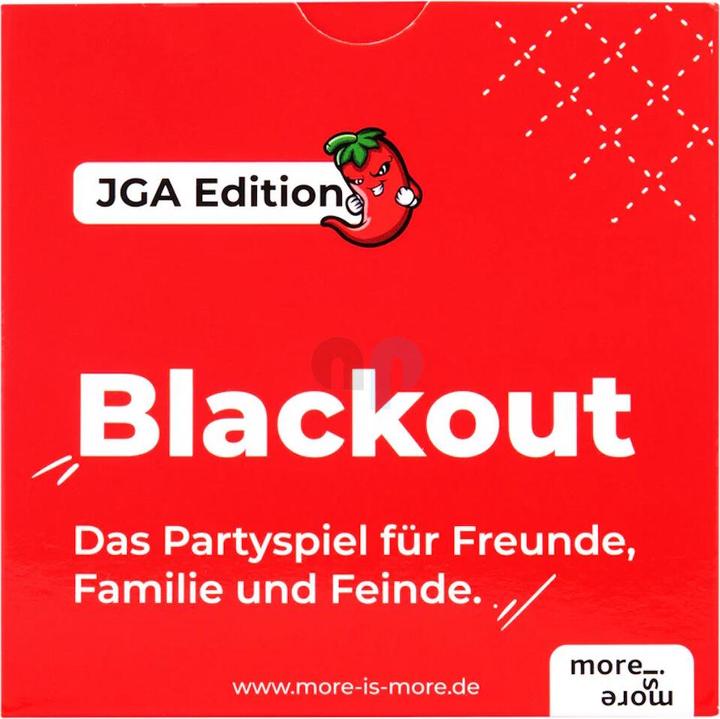 Produktbild More is more Blackout - JGA Edition - Das Partyspiel für Freunde, Familie und Feinde (Deutsch)