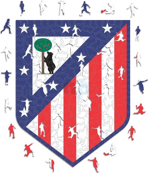 Actual product image Iconic Atletico Madrid - Logo - Wooden Puzzle Size S (150 pieces) (150 pieces)