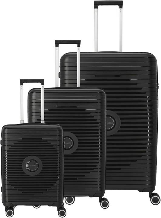 Image du produit Travelite Orbita Ensemble de valises à 4 roulettes 3 pièces avec soufflet extensible (208 l, Bagage à main (jusqu'à 50l), M (50 - 90l), L (90 - 115l))