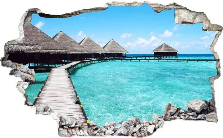 Produktbild Trenddeko 3D Strandhaus Malediven (80 x 49 cm)