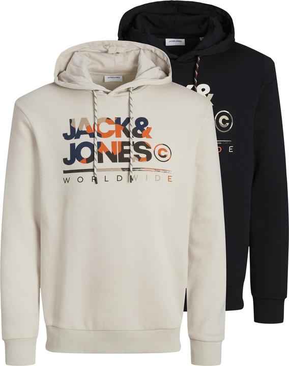 Actual product image Jack & Jones Jjluke Sweat Hood 2pk Mp (XXL)