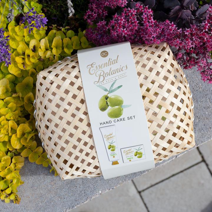 Immagine prodotto Accentra Set per la cura delle mani ESSENTIAL BOTANICS - CLASSICS in cestino di bambù, con 100g di sapone (Set di manicure)