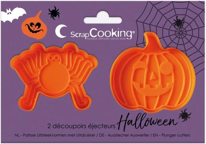 Actual product image ScrapCooking Set of 2 Halloween spider and pumpkin cookie cutters
