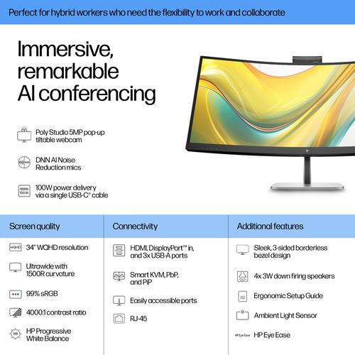 Immagine prodotto HP Display di aggancio 534pm (3440 x 1440 pixel, 34")