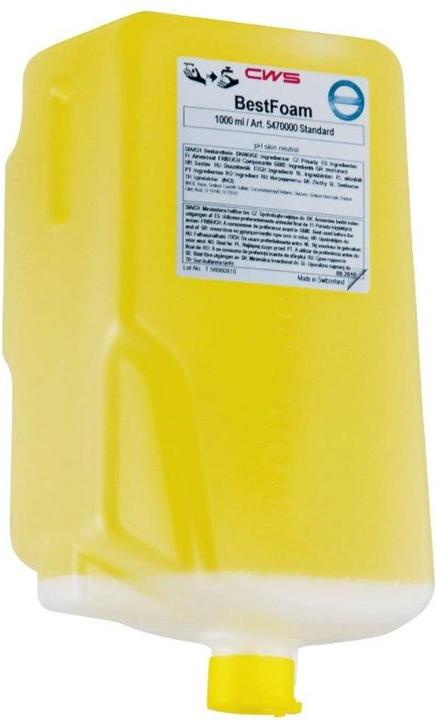 Image du produit CWS Savon mousse, lot de 12 bouteilles de 1 l, standard, jaune. (Savon liquide, 1000 ml)