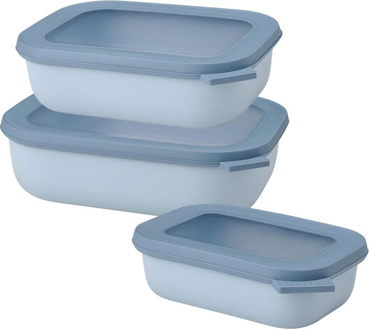 Rosti Mepal Mepal - Cirqula Low Rect Bowl Set​ -Nordic Blue (14595) (3.50 l)