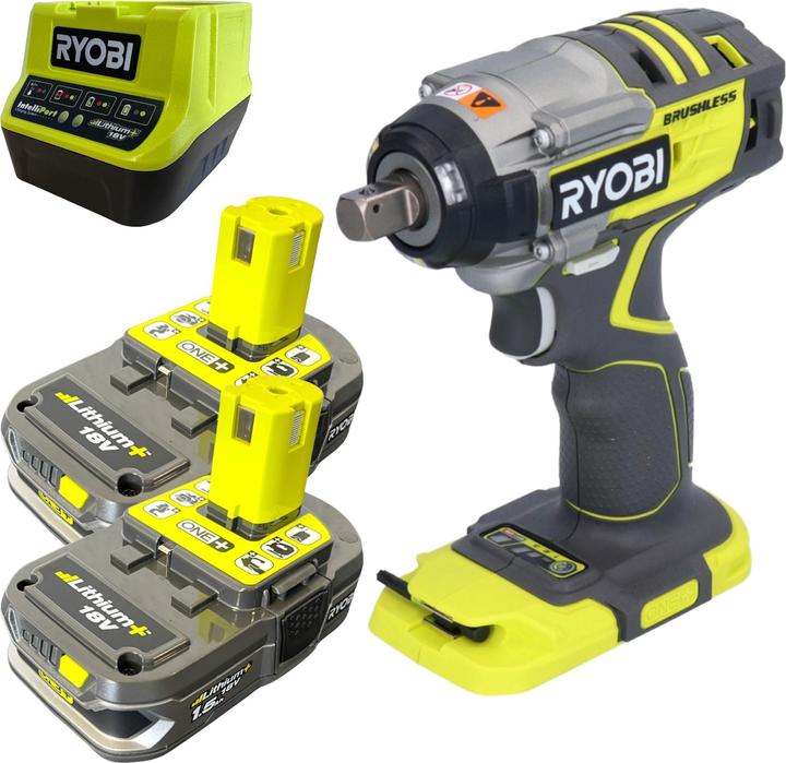 Ryobi R18IW7-215 ONE+ avvitatore a impulsi a batteria 18 V 270 Nm 1/2" brushless + 2x batteria (Batteria)