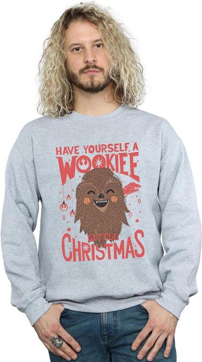 Actual product image Star Wars Mens Wookiee Little Christmas Sweatshirt (XL)