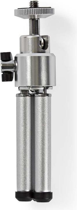 Actual product image Nedis Mini Tripod Pan and Tilt Max. 0.8 kg 13.4 cm Black/Silver 11.0 cm Silver, TPOD (Metal)