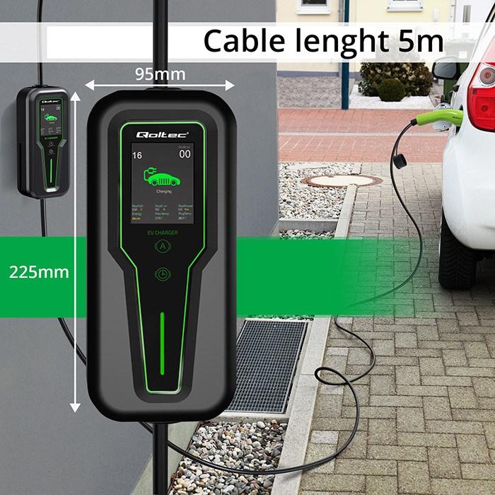 Produktbild Qoltec Mobiles Ladegerät (Typ 2, 11 kW, 16 A, CEE16 rot)
