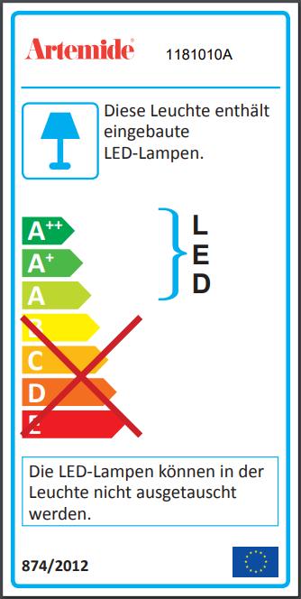 Label énergétique Artemide Cabildo (2137 lm)